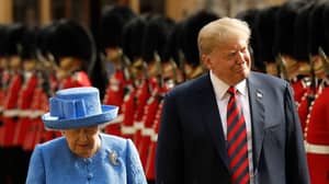 唐纳德·特朗普（Donald Trump）到达温莎（Windsor）与女王见面