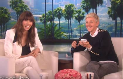 Ellen DeGeneres戒指贾斯汀·汀布莱克（Justin Timberlake）说杰西卡·比尔（Jessica Biel）怀孕