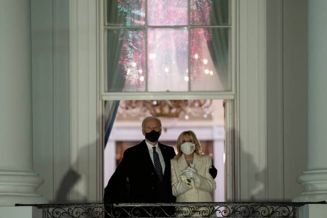 总统乔·拜登（Joe Biden）和第一夫人吉尔·拜登（Jill Biden）昨天在白宫播放了烟花表演。信用：PA