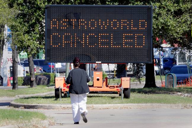 悲剧发生后，Astroworld被取消。信用：PA