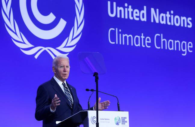 拜登敦促世界领导人“上班”应对气候变化。图片来源：Alamy