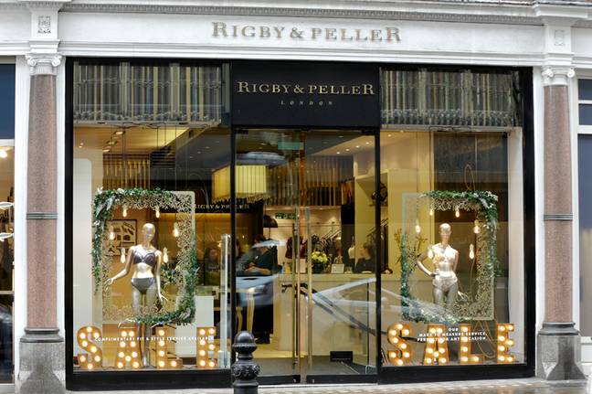 信用：PA。伦敦切尔西的内衣精品Rigby＆Peller的一般视野。