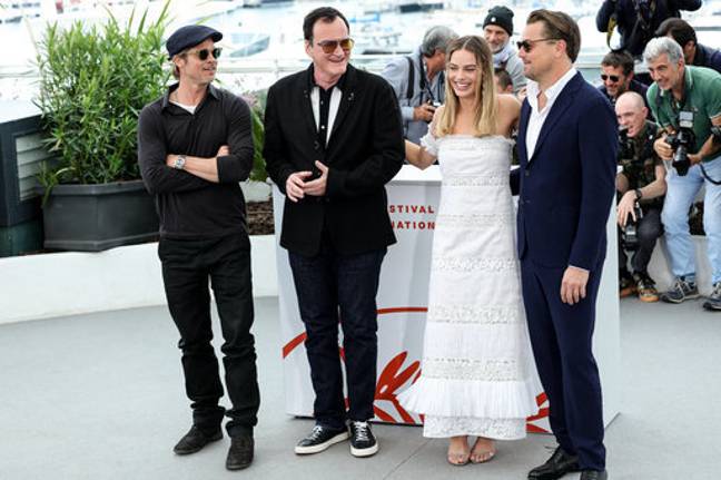 Brad Pitt，昆汀塔兰蒂诺，Margot Robbie和Leonardo Dicaprio在戛纳电影节。信用：PA
